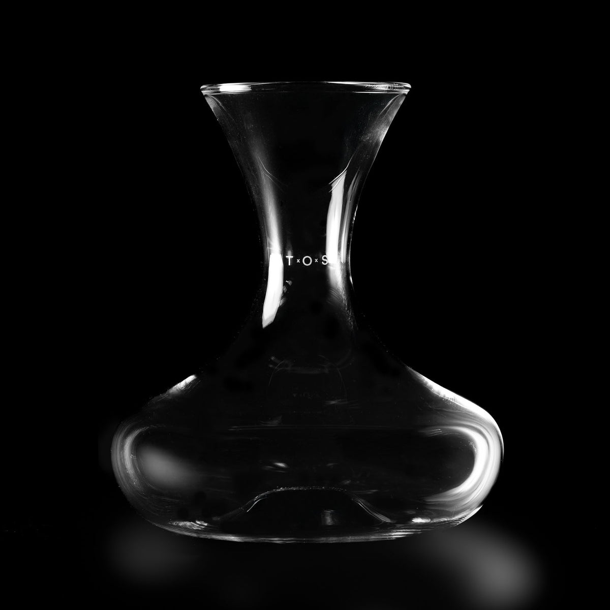 TOS Aroma Glass Carafe de vidrio Origami diseñada por Sibarist con mango de silicona